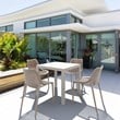 Compamia Air Outdoor Patio Dining Chair in Taupe
