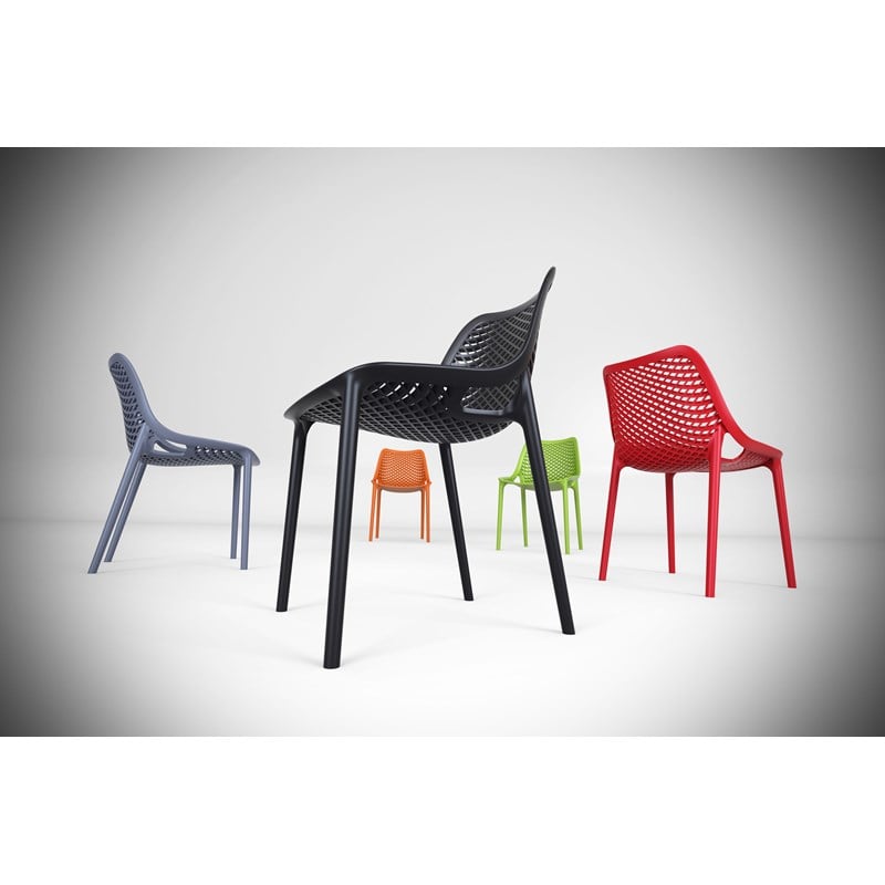 Compamia Air Outdoor Patio Dining Chair in Red