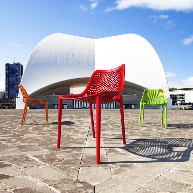 Compamia Air Outdoor Patio Dining Chair in Red