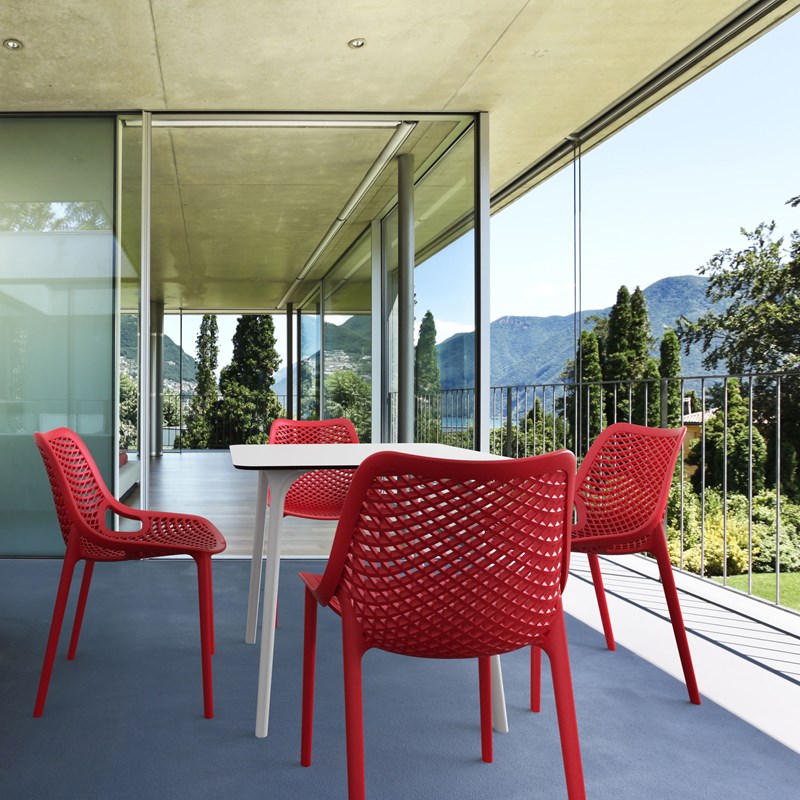 Compamia Air Outdoor Patio Dining Chair in Red