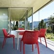 Compamia Air Outdoor Patio Dining Chair in Red