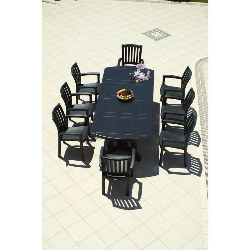 Compamia Sunshine Resin Patio Dining Arm Chair in Green