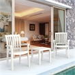 Compamia Sunshine Transitional Resin Patio Dining Arm Chair in White