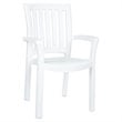 Compamia Sunshine Transitional Resin Patio Dining Arm Chair in White