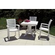 Compamia Marina Resin Patio Dining Arm Chair in White