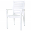 Compamia Marina Resin Patio Dining Arm Chair in White