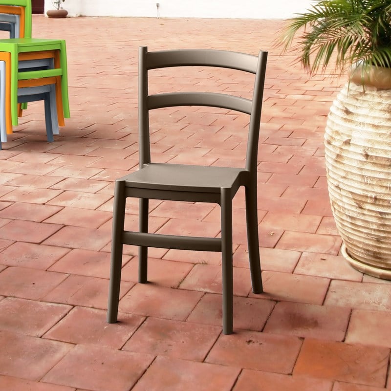 Compamia Tiffany Patio Dining Chair in Brown