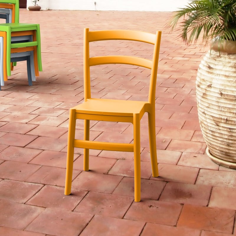 Compamia Tiffany Patio Dining Chair in Orange