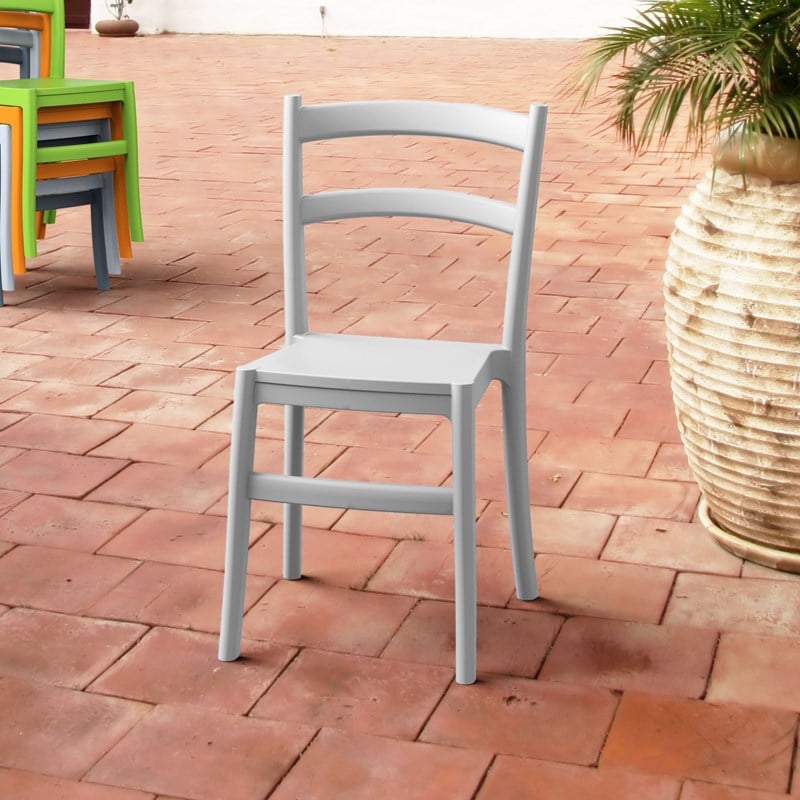 Compamia Tiffany Patio Dining Chair in Silver Gray