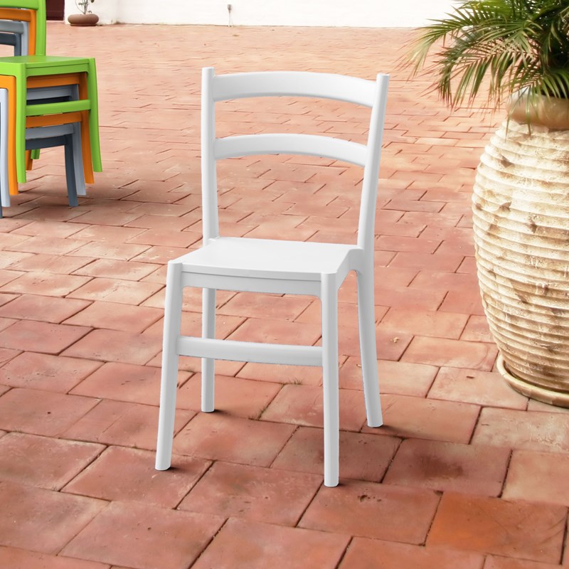 Compamia Tiffany Patio Dining Chair in White