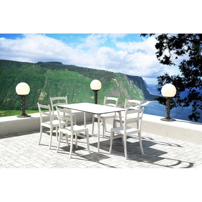 Compamia Tiffany Patio Dining Chair in White
