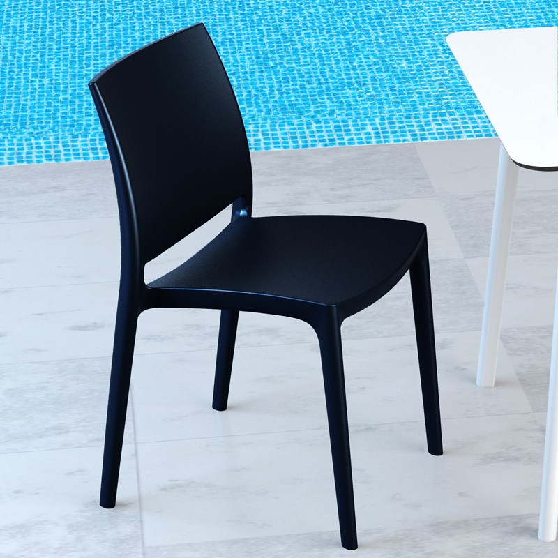 Compamia Maya Patio Dining Chair in Black