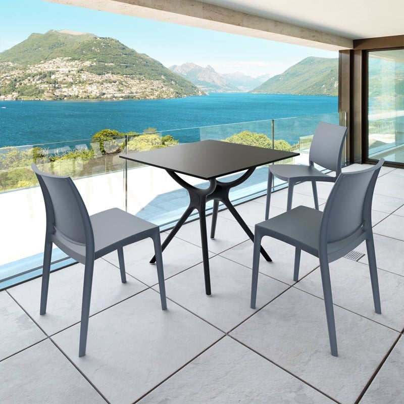 Compamia Maya Patio Dining Chair in Dark Gray