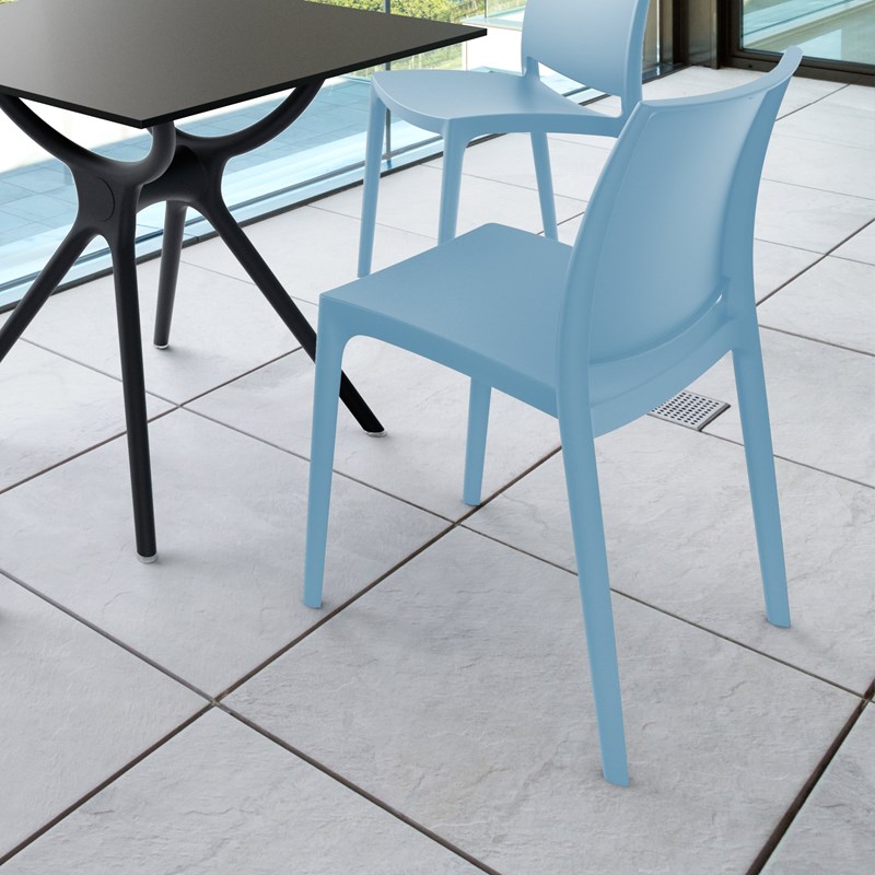 Compamia Maya Patio Dining Chair in Blue