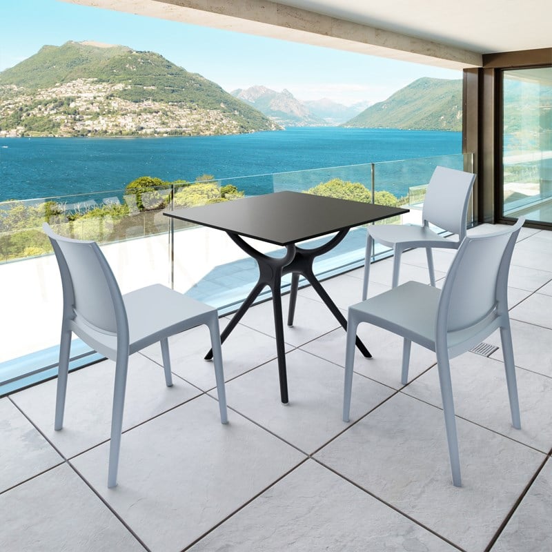 Compamia Maya Patio Dining Chair in Silver