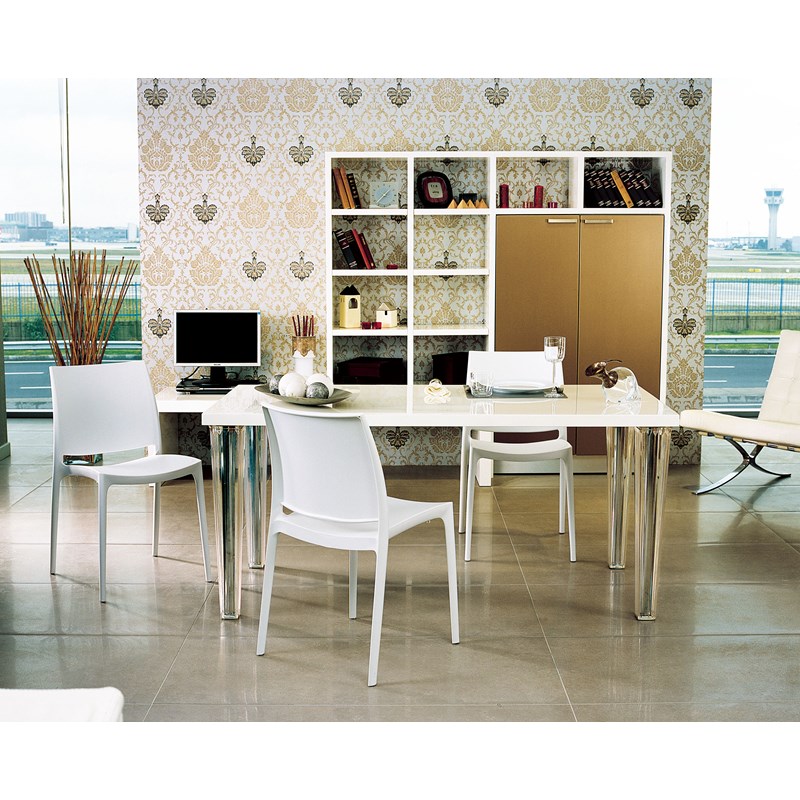 Compamia Maya Patio Dining Chair in White