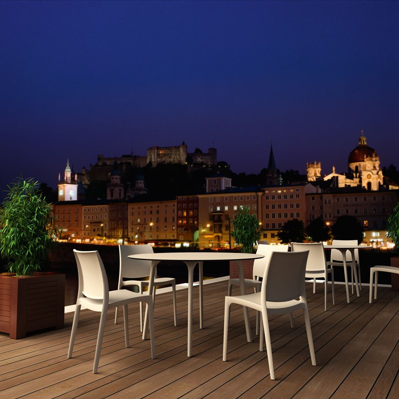 Compamia Maya Patio Dining Chair in White