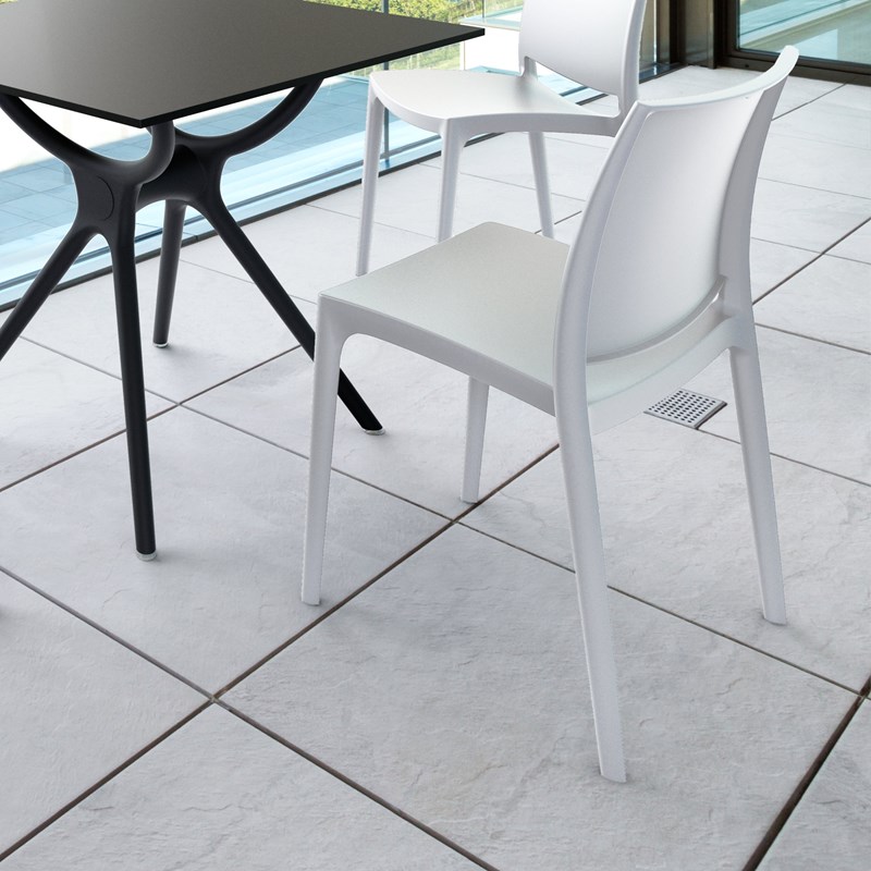 Compamia Maya Patio Dining Chair in White
