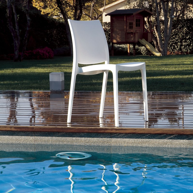 Compamia Maya Patio Dining Chair in White