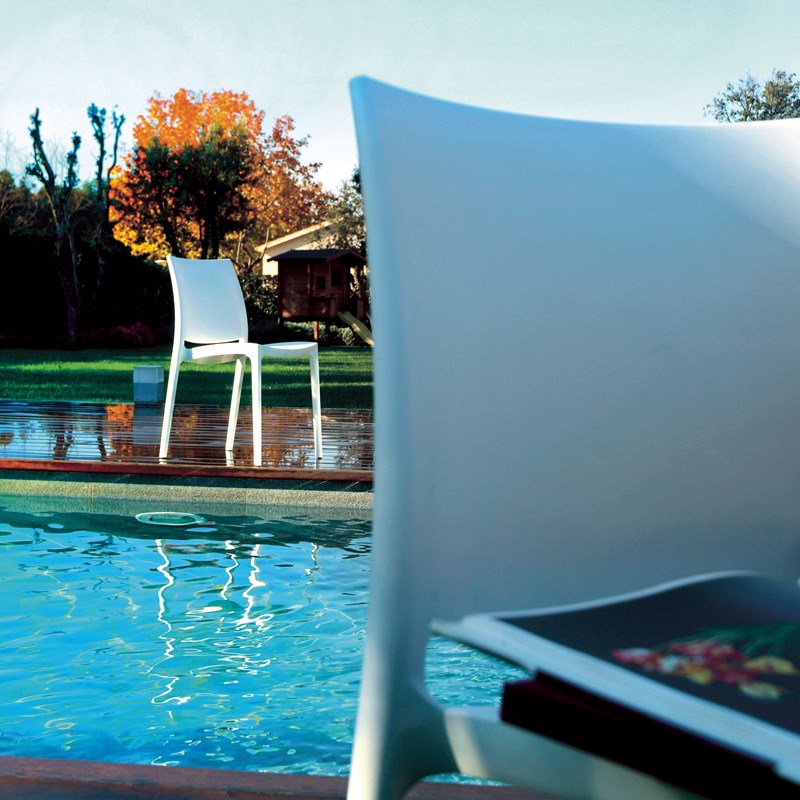 Compamia Maya Patio Dining Chair in White