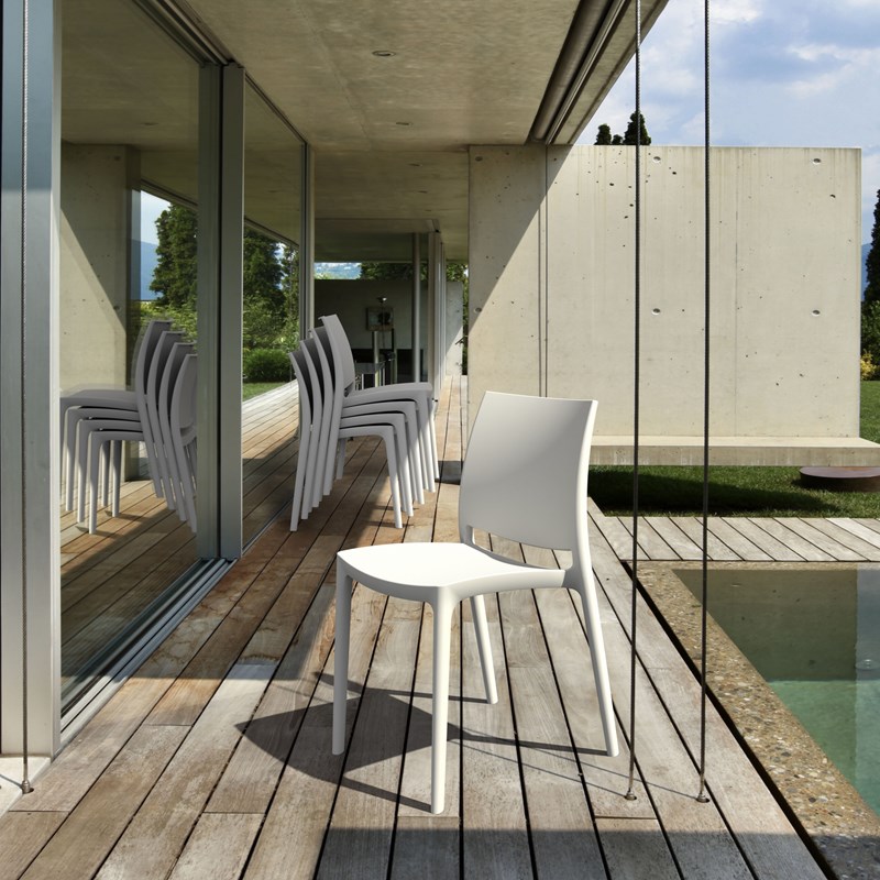 Compamia Maya Patio Dining Chair in White