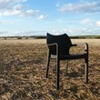 Compamia Diva Resin Outdoor Patio Dining Arm Chair in Black