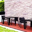 Compamia Diva Resin Outdoor Patio Dining Arm Chair in Black