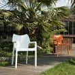Compamia Diva Resin Outdoor Patio Dining Arm Chair in Orange