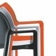 Compamia Diva Resin Outdoor Patio Dining Arm Chair in Orange
