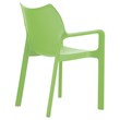 Compamia Diva Resin Outdoor Patio Dining Arm Chair in Tropical Green