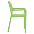 Compamia Diva Resin Outdoor Patio Dining Arm Chair in Tropical Green