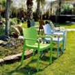 Compamia Diva Resin Outdoor Patio Dining Arm Chair in Tropical Green