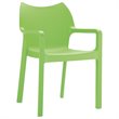 Compamia Diva Resin Outdoor Patio Dining Arm Chair in Tropical Green