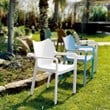 Compamia Diva Resin Outdoor Patio Dining Arm Chair in White