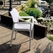 Compamia Diva Resin Outdoor Patio Dining Arm Chair in White