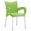 Compamia Romeo Resin Patio Dining Arm Chair in Apple Green
