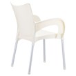 Compamia Romeo Resin Patio Dining Arm Chair in Beige