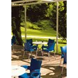 Compamia Romeo Resin Patio Dining Arm Chair in Dark Blue