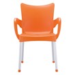 Compamia Romeo Resin Patio Dining Arm Chair in Orange