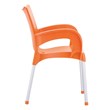 Compamia Romeo Resin Patio Dining Arm Chair in Orange