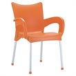 Compamia Romeo Resin Patio Dining Arm Chair in Orange