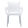 Compamia Romeo Resin Patio Dining Arm Chair in White
