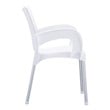 Compamia Romeo Resin Patio Dining Arm Chair in White
