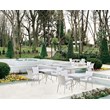 Compamia Romeo Resin Patio Dining Arm Chair in White