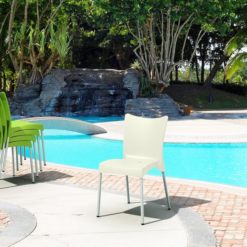 Compamia Juliette Resin Patio Dining Chair in Beige