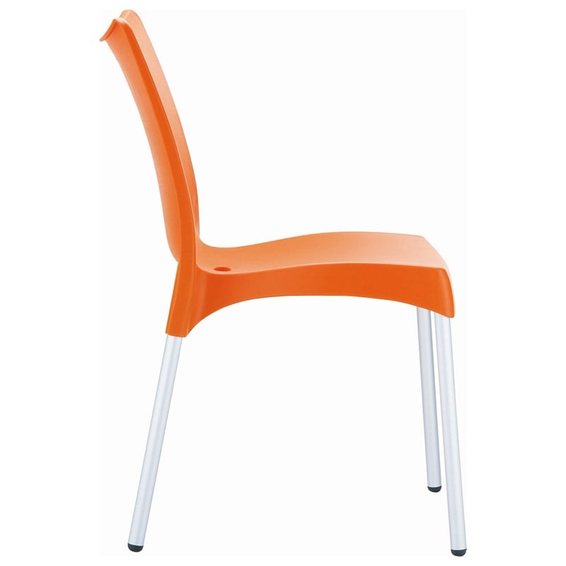 Compamia Juliette Resin Patio Dining Chair in Orange
