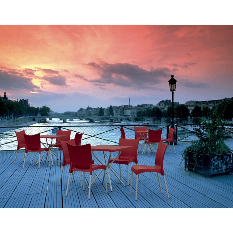 Compamia Juliette Resin Patio Dining Chair in Red