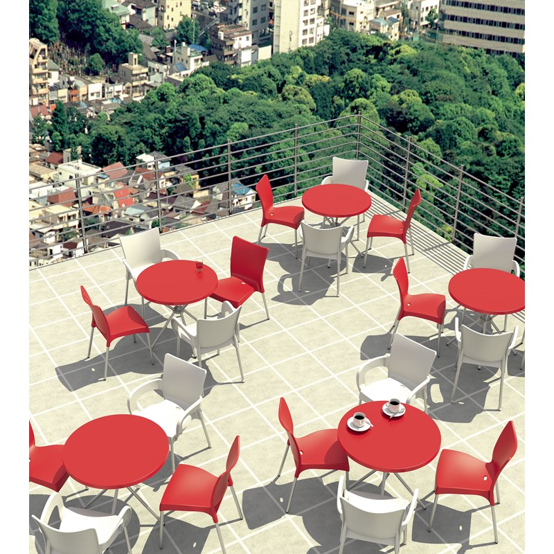 Compamia Juliette Resin Patio Dining Chair in Red