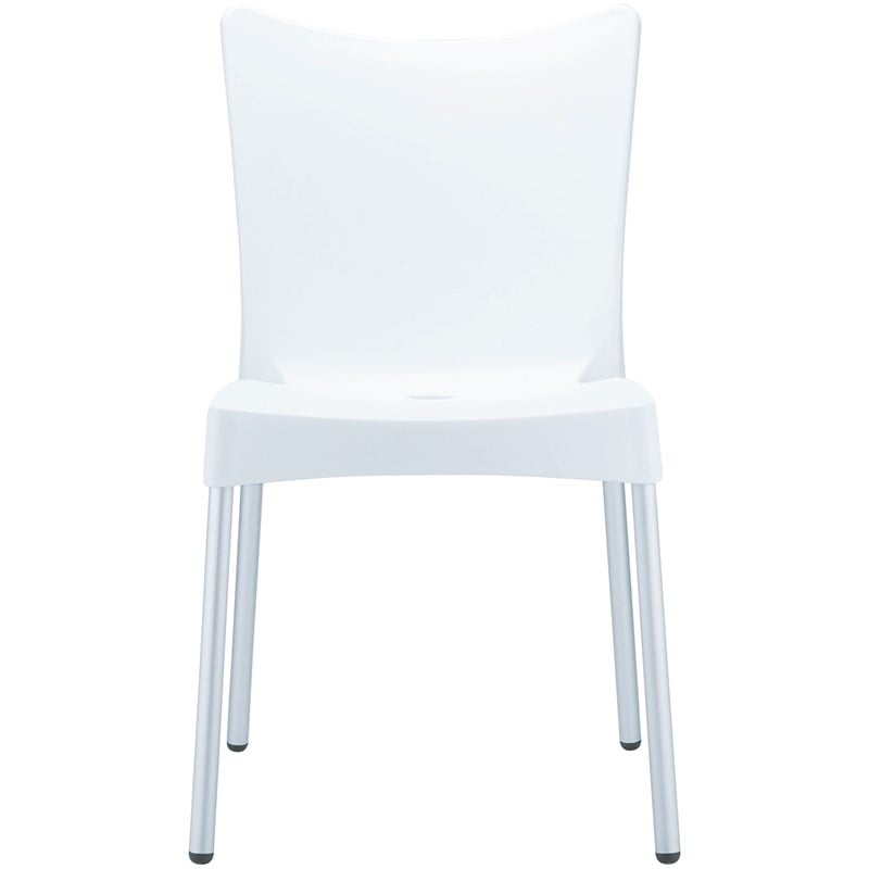 Compamia Juliette Resin Patio Dining Chair in White