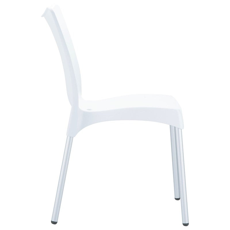 Compamia Juliette Resin Patio Dining Chair in White